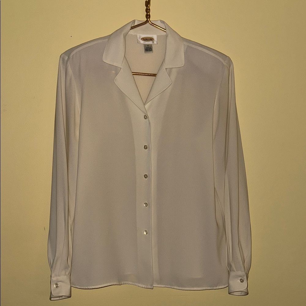 Talbots Ivory Button Down
